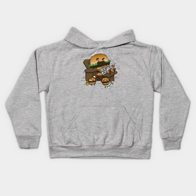 The Dad Burger Kids Hoodie by nickv47